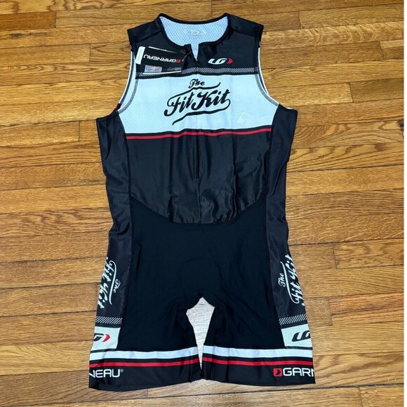 LOUIS GARNEAU Mens Cycling Bib Padded Shorts Jersey Size 3XL Delfino Skin NEW - Picture 1 of 9